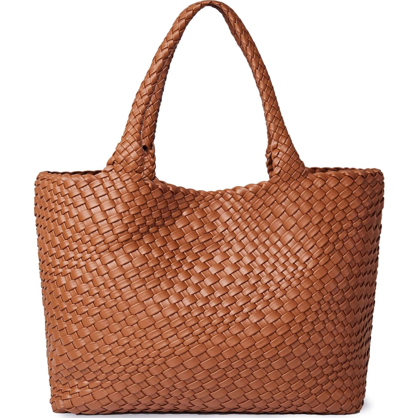 Women’s Vegan Leather Shoulder Tote Bag for Travel & Beach
