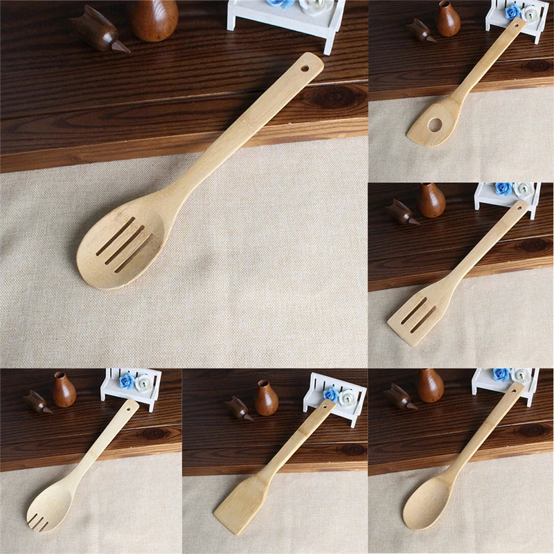 Eco-Friendly Wooden Bamboo Kitchen Utensils Mixing Set