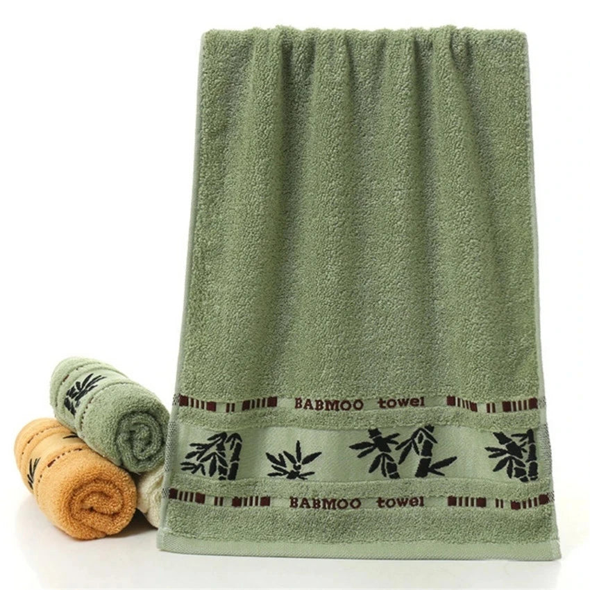 Luxury Quick-Dry Bamboo Fiber Towels Set for Home Bathroom Use