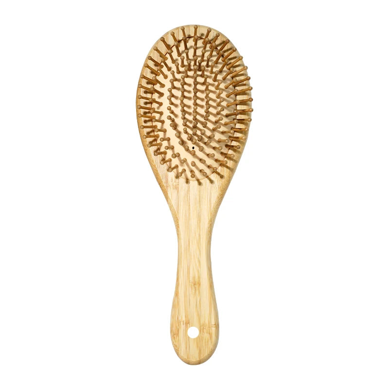 Natural Bamboo Hair Brush Air Cushion Detangling Comb