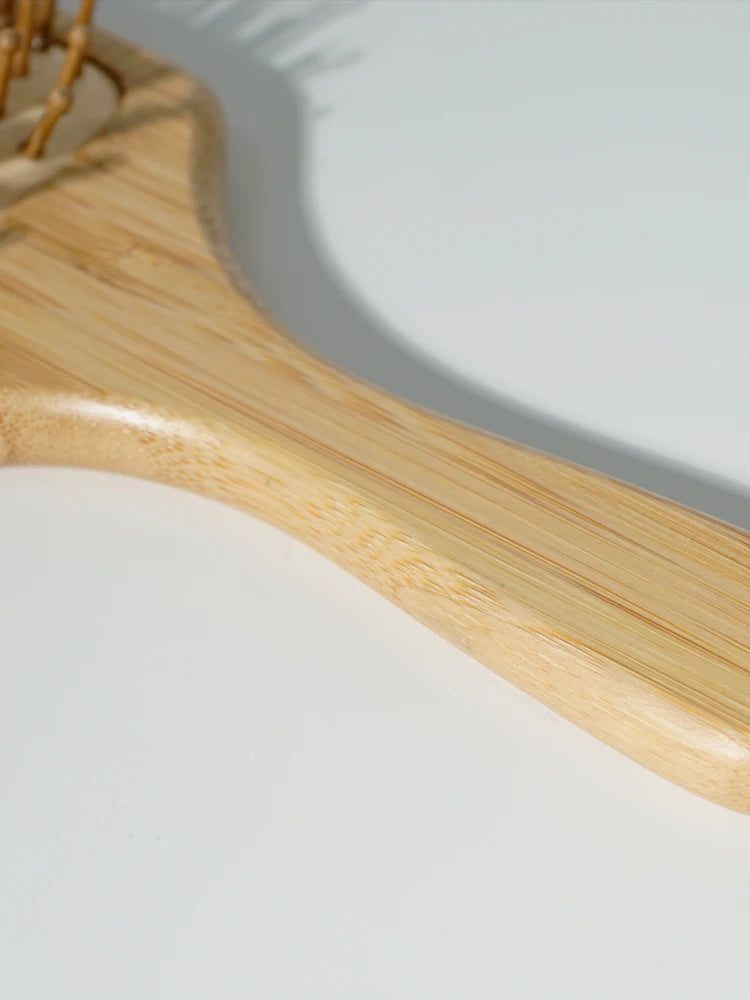 Natural Bamboo Hair Brush Air Cushion Detangling Comb