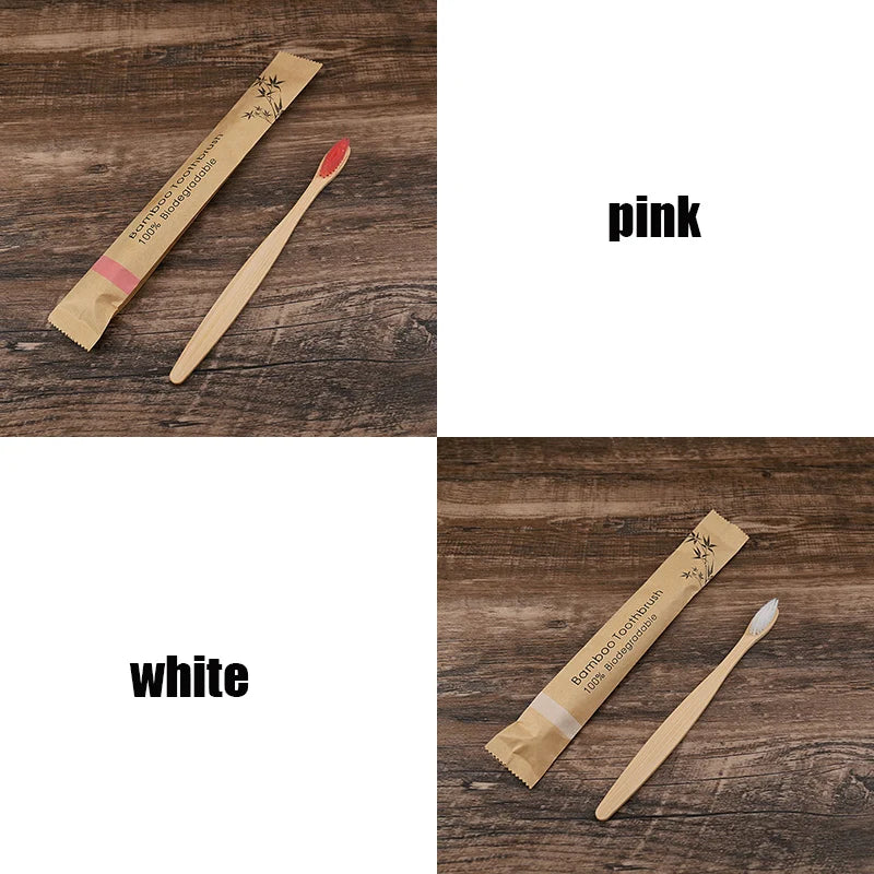 Biodegradable Wooden Handle Toothbrush for Teeth Whitening