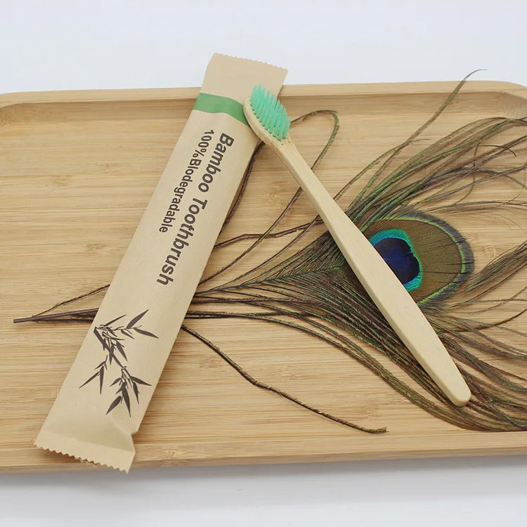 Eco-Friendly Reusable Bamboo Toothbrush Set for Oral Care