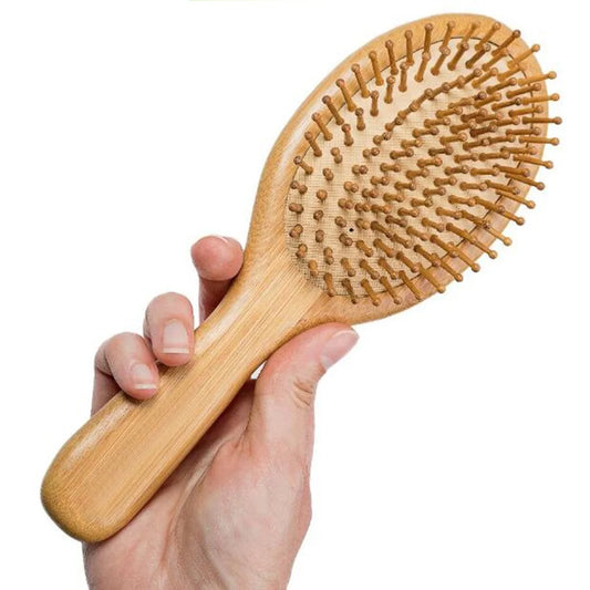 Eco-Friendly Bamboo Hairbrush for Healthy Hair Growth