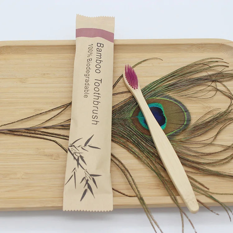 Eco-Friendly Reusable Bamboo Toothbrush Set for Oral Care