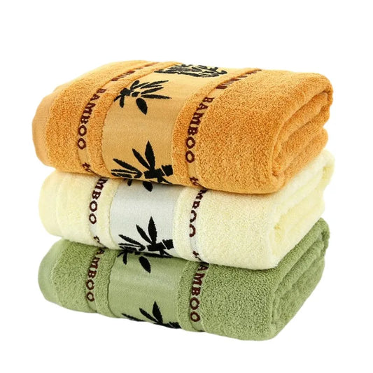 Luxury Quick-Dry Bamboo Fiber Towels Set for Home Bathroom Use