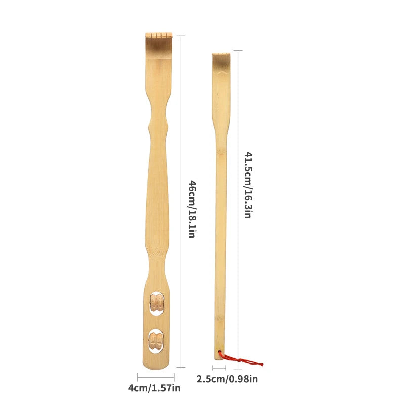 Bamboo Back Scratching Massage Stick – Anti-Itch Relief Tool