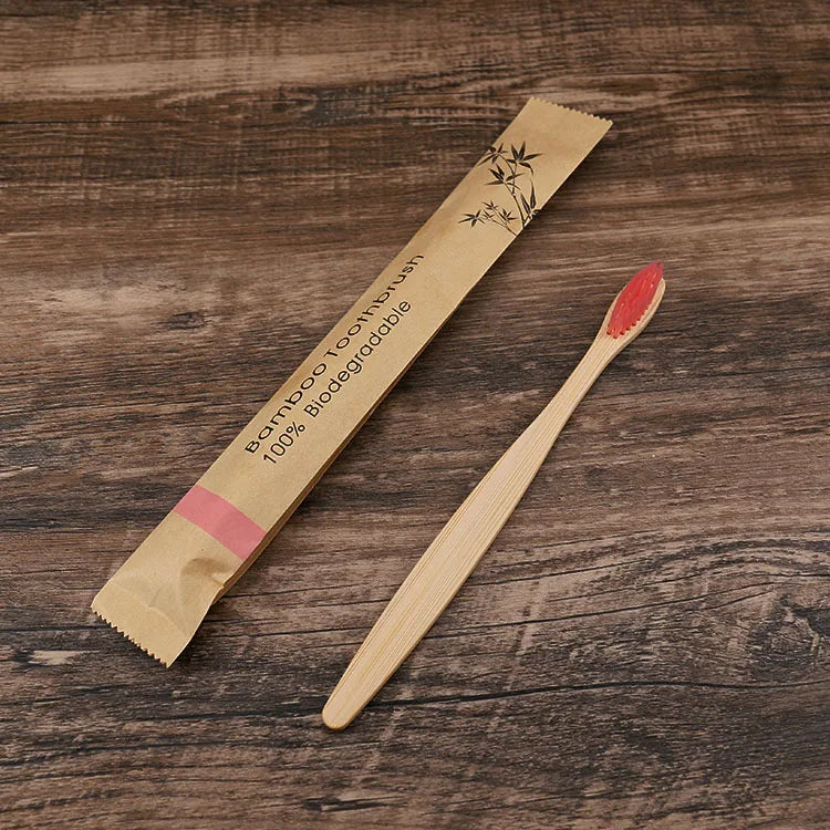 Biodegradable Wooden Handle Toothbrush for Teeth Whitening