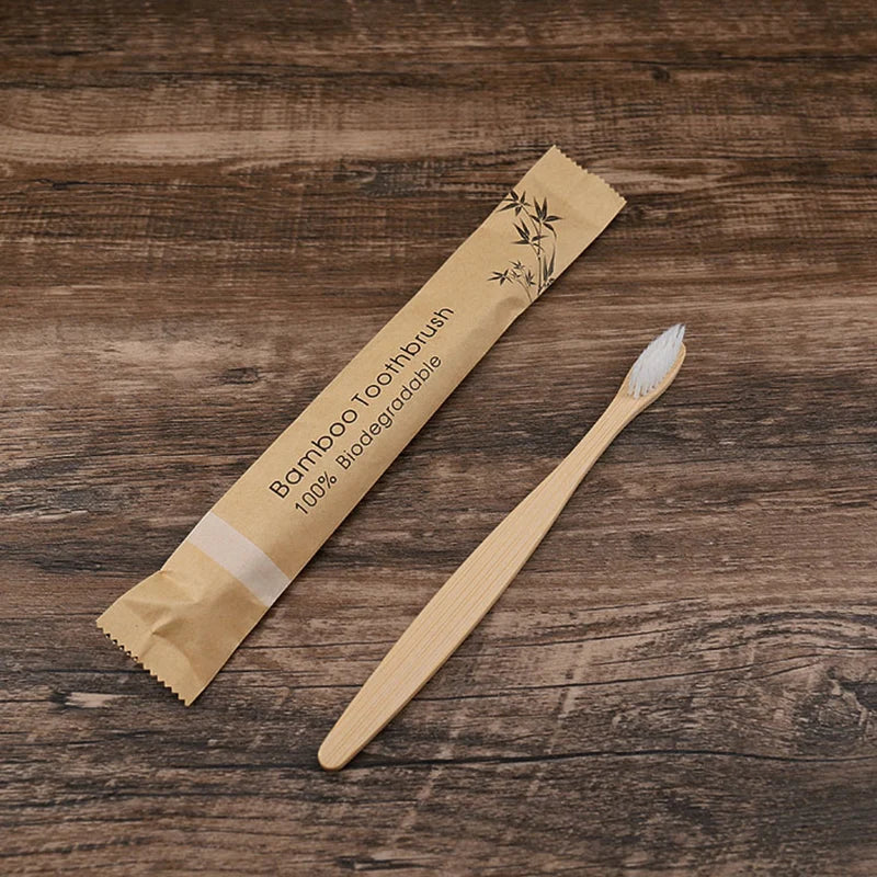 Biodegradable Wooden Handle Toothbrush for Teeth Whitening