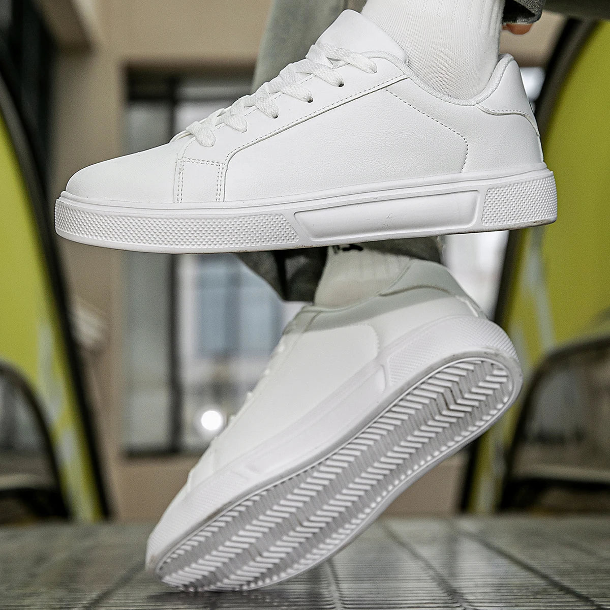 Men’s Fashion Casual Vulcanized PU Leather Shoes