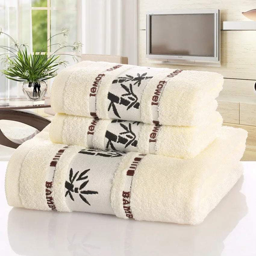 Premium Bamboo Fiber Bathroom Towels Set for Men & Women