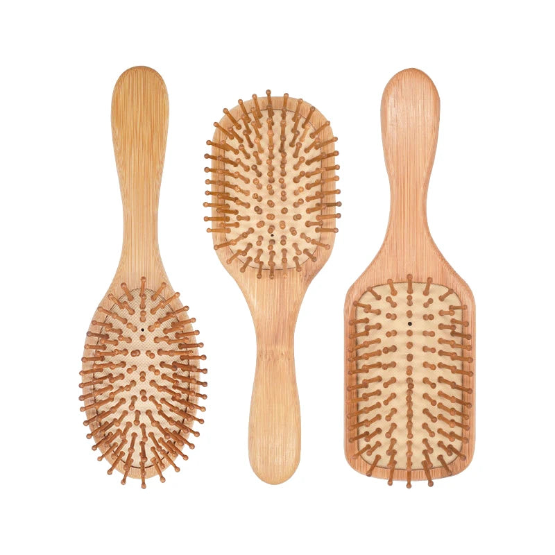 Eco-Friendly Bamboo Hairbrush for Healthy Hair Growth
