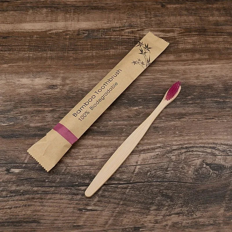 Eco-Friendly Reusable Bamboo Toothbrush Kit for Adults