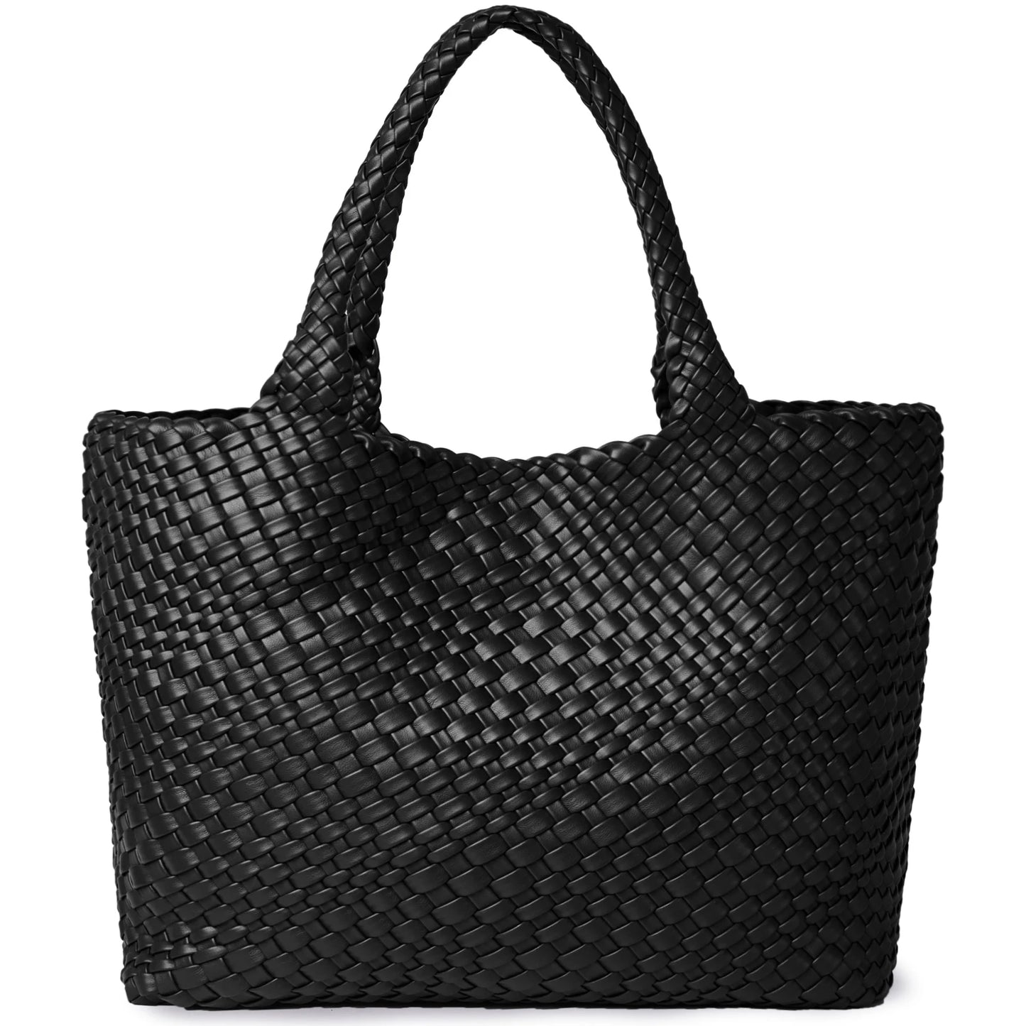 Women’s Vegan Leather Shoulder Tote Bag for Travel & Beach