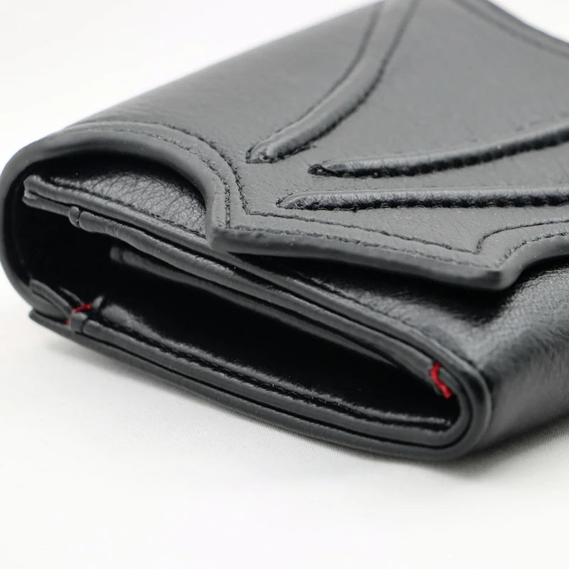 Vegan Leather Gothic Bat Wing Handbag Wallet with Card Slots