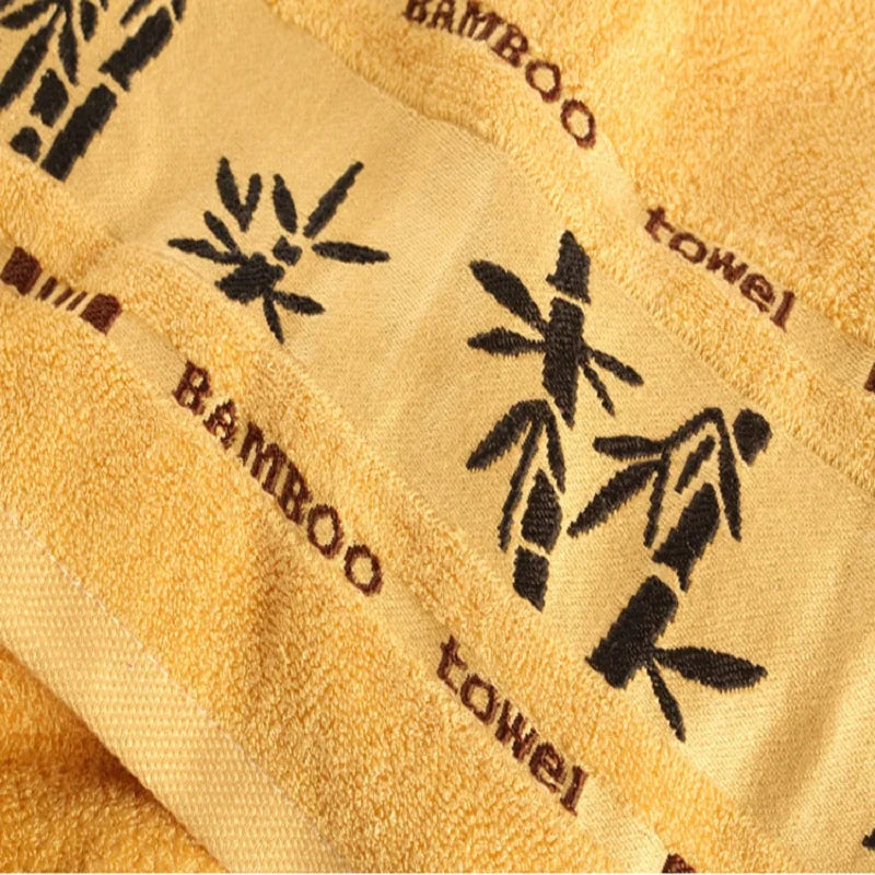 Luxury Quick-Dry Bamboo Fiber Towels Set for Home Bathroom Use
