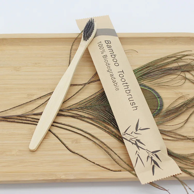 Eco-Friendly Reusable Bamboo Toothbrush Set for Oral Care