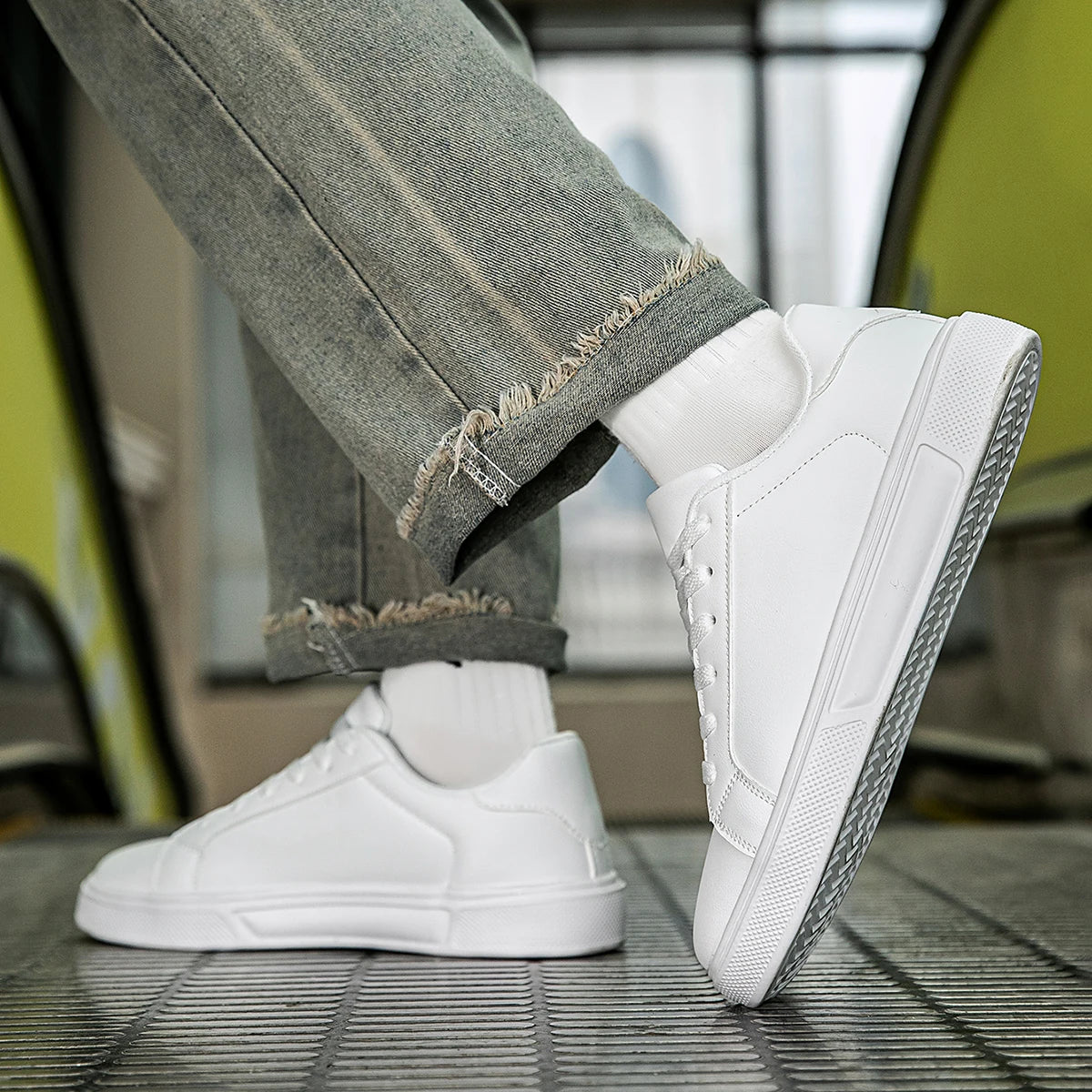 Men’s Fashion Casual Vulcanized PU Leather Shoes