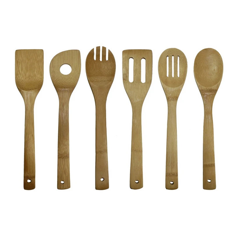 Eco-Friendly Wooden Bamboo Kitchen Utensils Mixing Set
