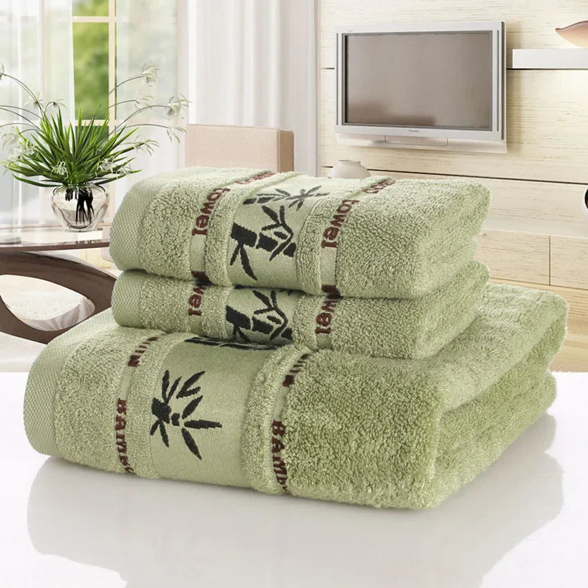 Premium Bamboo Fiber Bathroom Towels Set for Men & Women