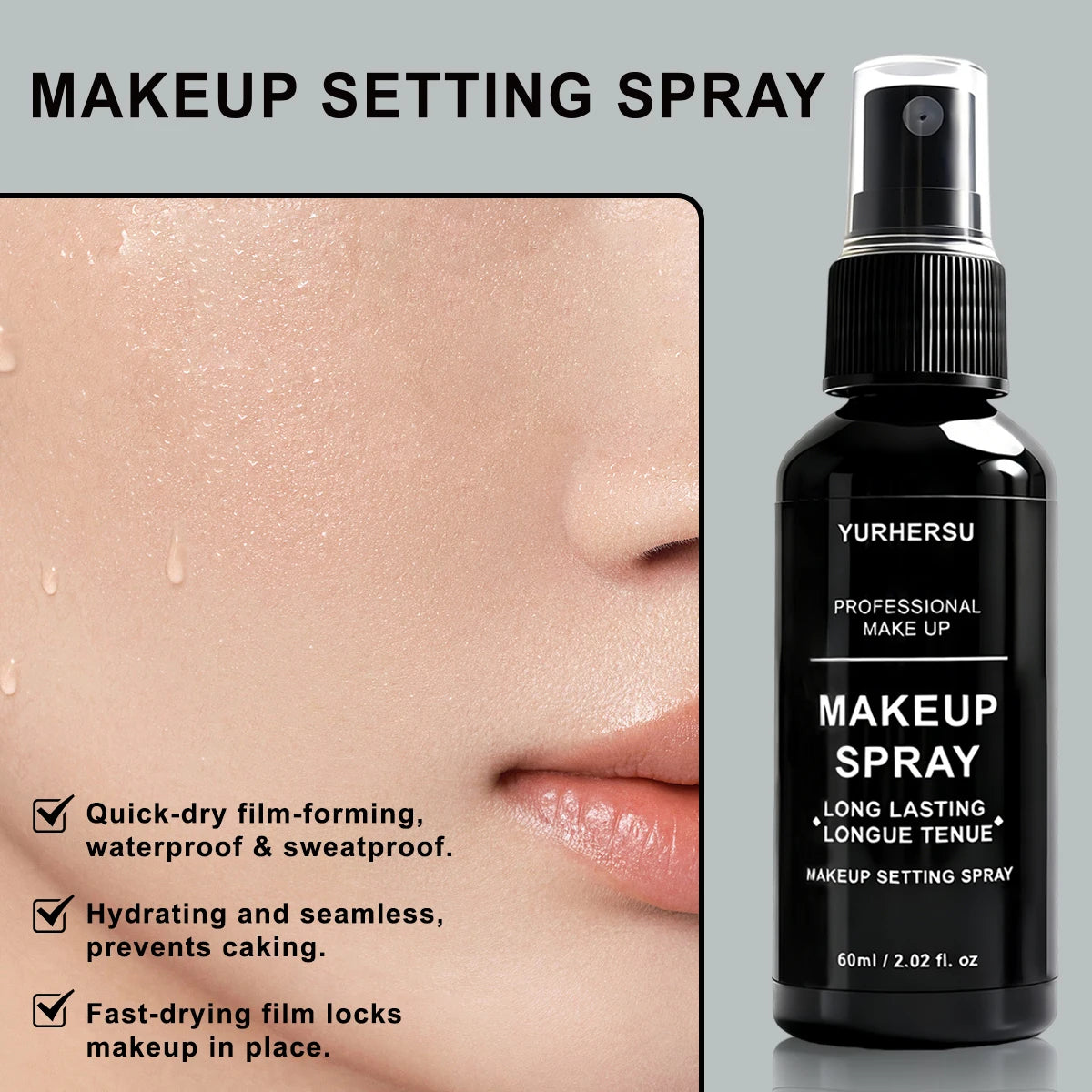 Long Lasting Matte Setting Spray for Oil Control