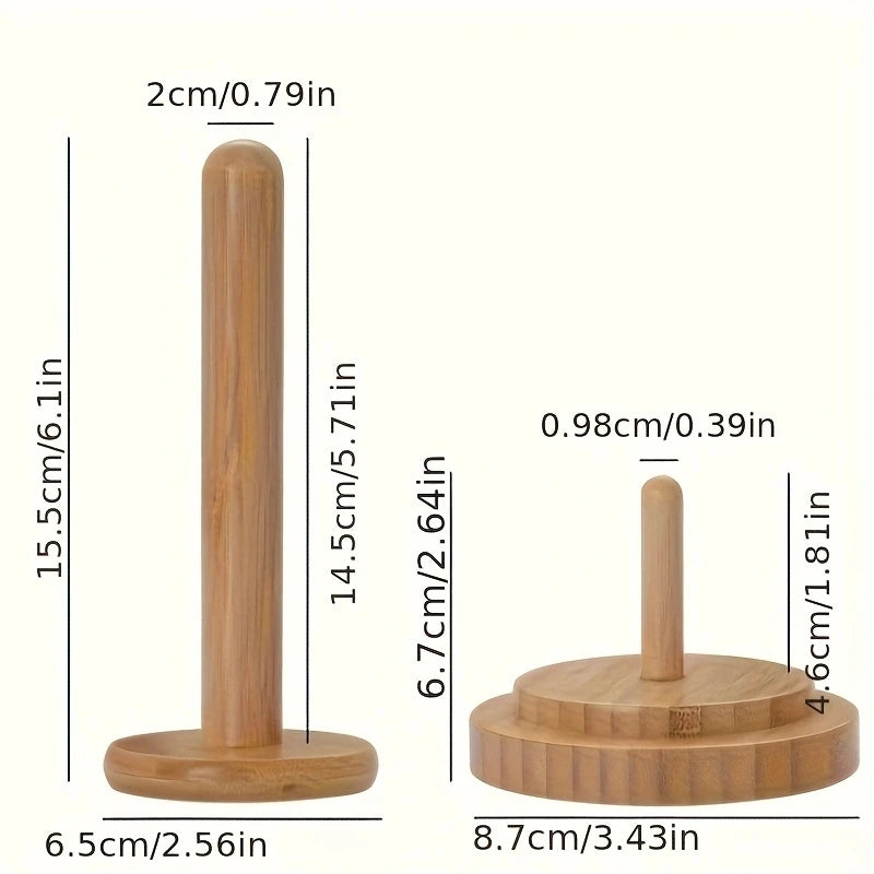 Bamboo Yarn Spool Stand with Wooden Winder