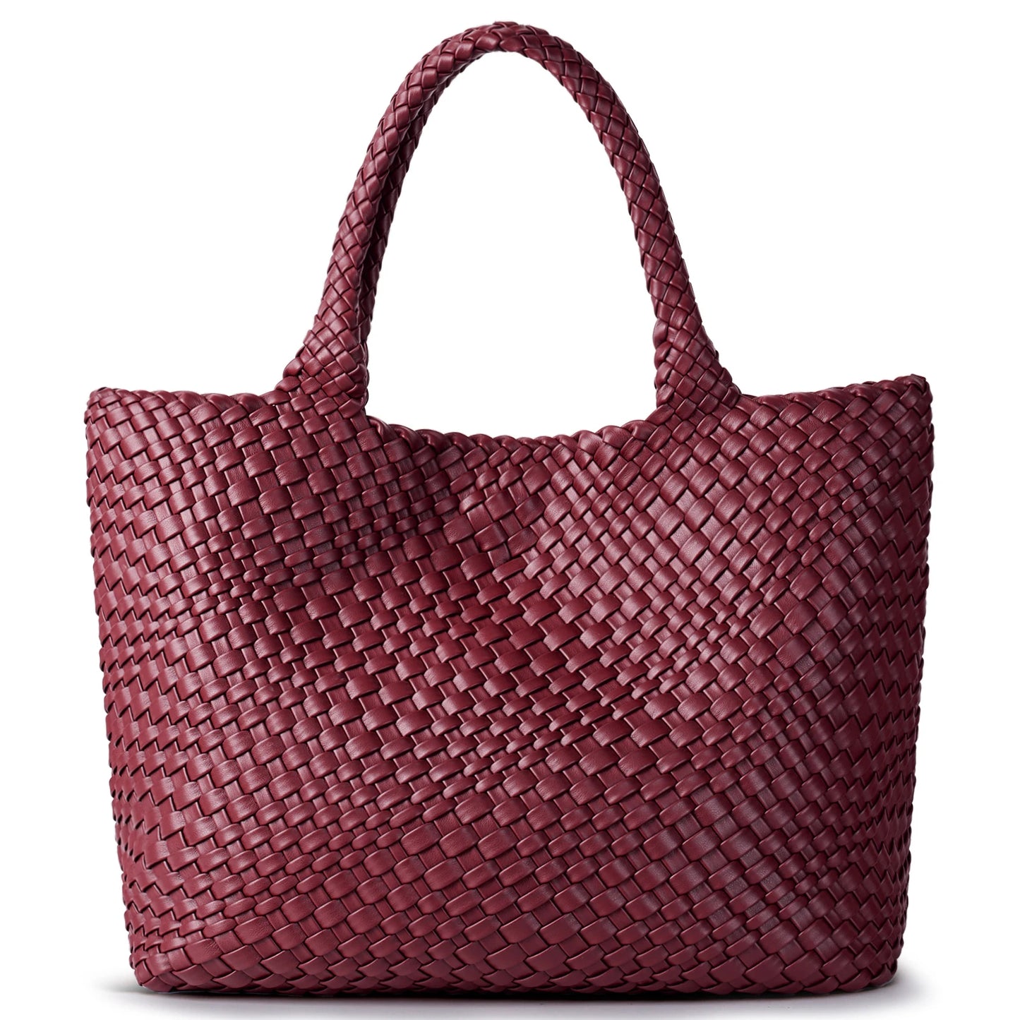 Women’s Vegan Leather Shoulder Tote Bag for Travel & Beach