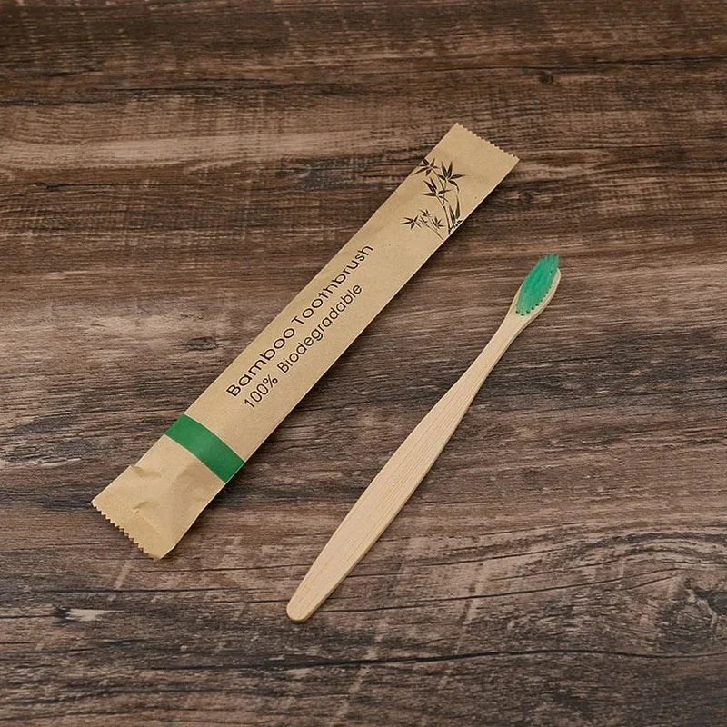 Eco-Friendly Reusable Bamboo Toothbrush Kit for Adults