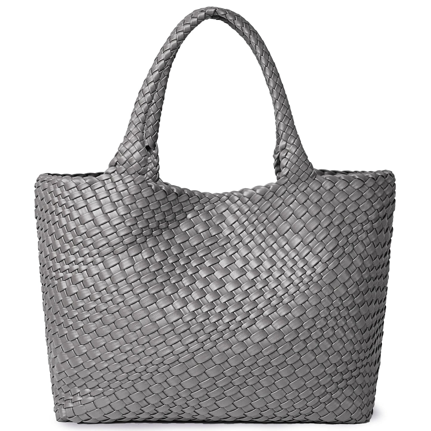 Women’s Vegan Leather Shoulder Tote Bag for Travel & Beach