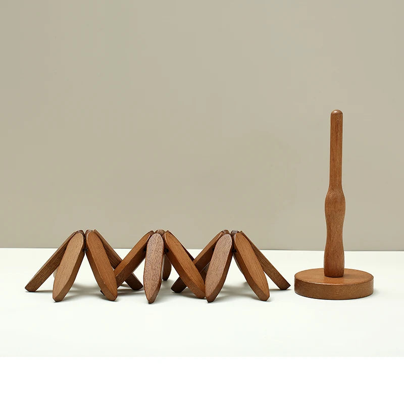 Wooden Tree Design Pot Trivet & Coaster Set