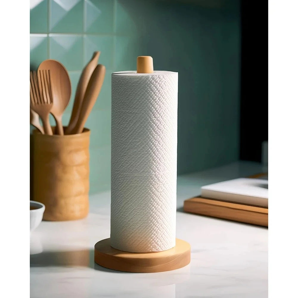 Wooden Paper Towel Dispenser for Kitchen & Bathroom