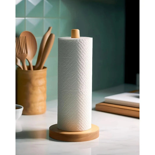 Wooden Paper Towel Dispenser for Kitchen & Bathroom