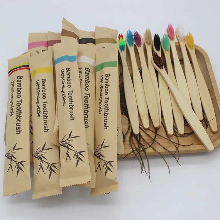Eco-Friendly Reusable Bamboo Toothbrush for Adults