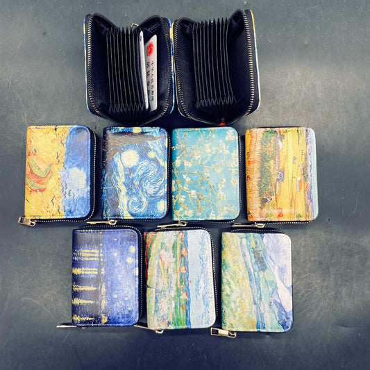 Premium Vegan Leather Van Gogh Wallet for Men & Women