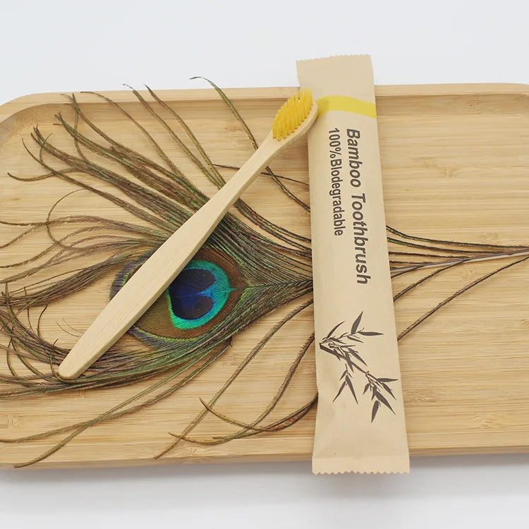 Eco-Friendly Reusable Bamboo Toothbrush Set for Oral Care