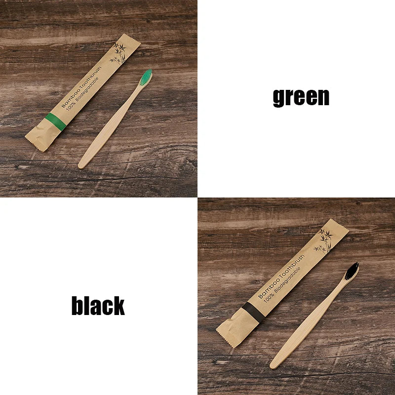 Biodegradable Wooden Handle Toothbrush for Teeth Whitening