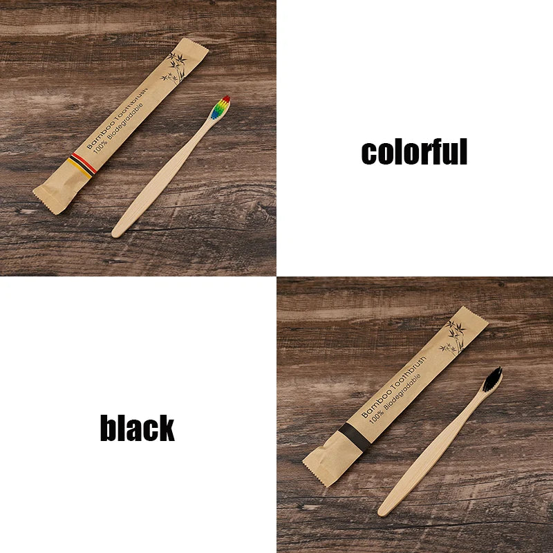 Biodegradable Wooden Handle Toothbrush for Teeth Whitening