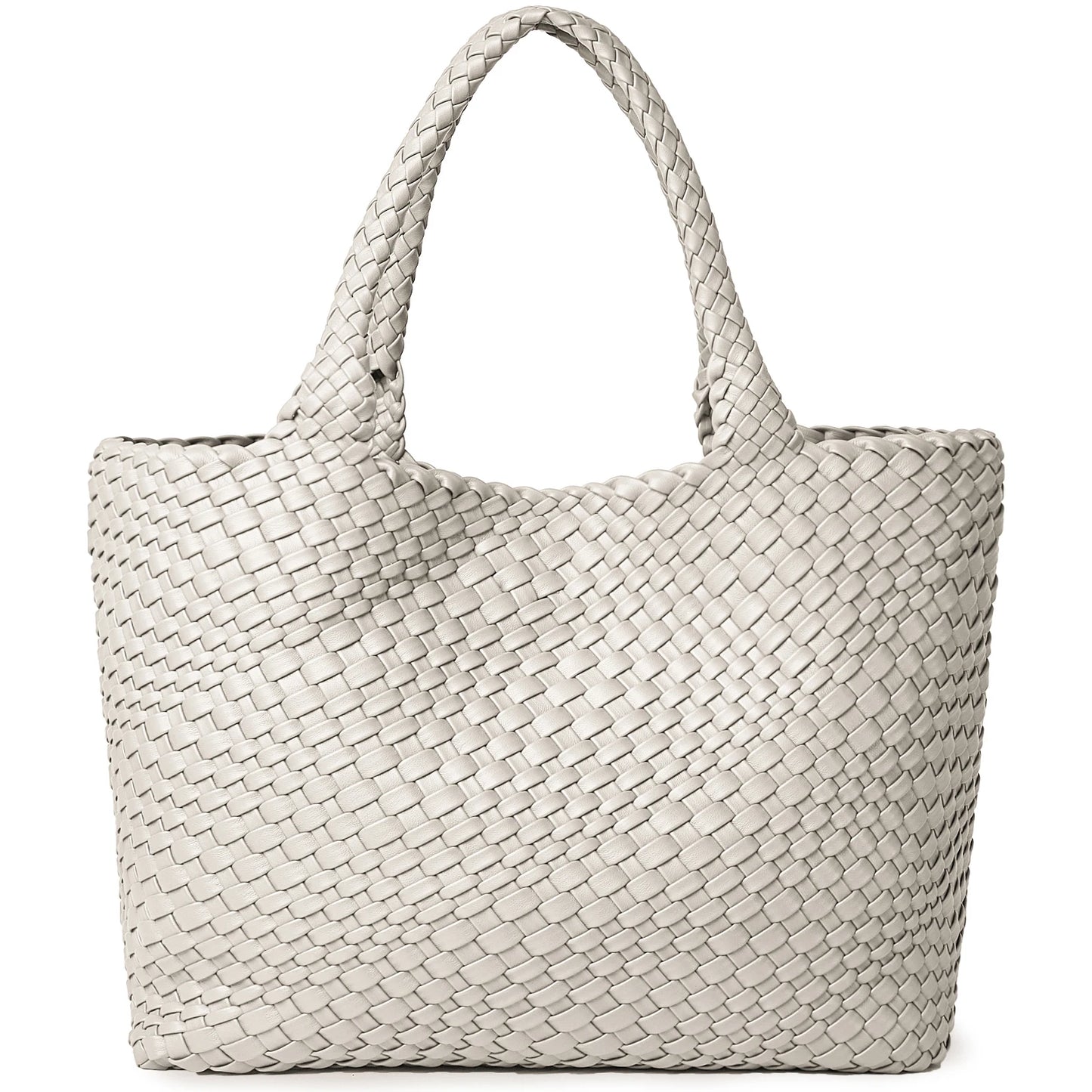 Women’s Vegan Leather Shoulder Tote Bag for Travel & Beach