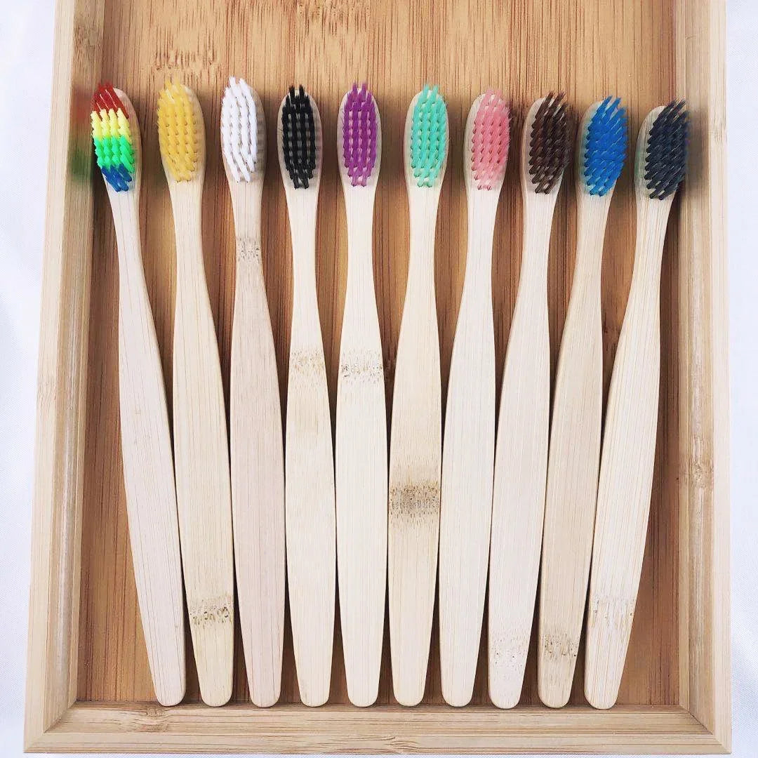 Eco-Friendly Reusable Bamboo Toothbrush Kit for Adults