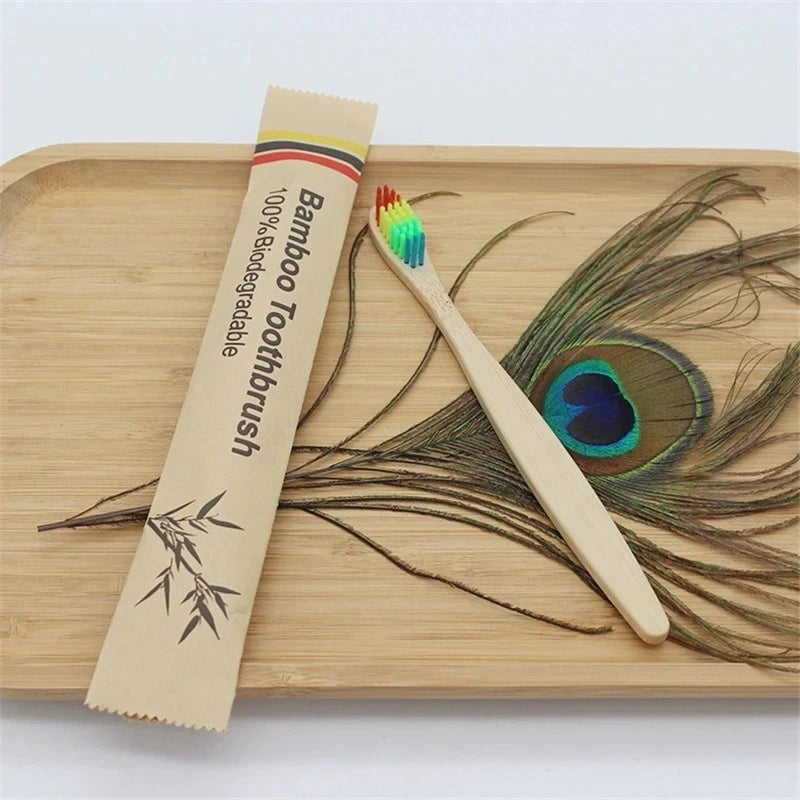 Eco-Friendly Reusable Bamboo Toothbrush for Adults