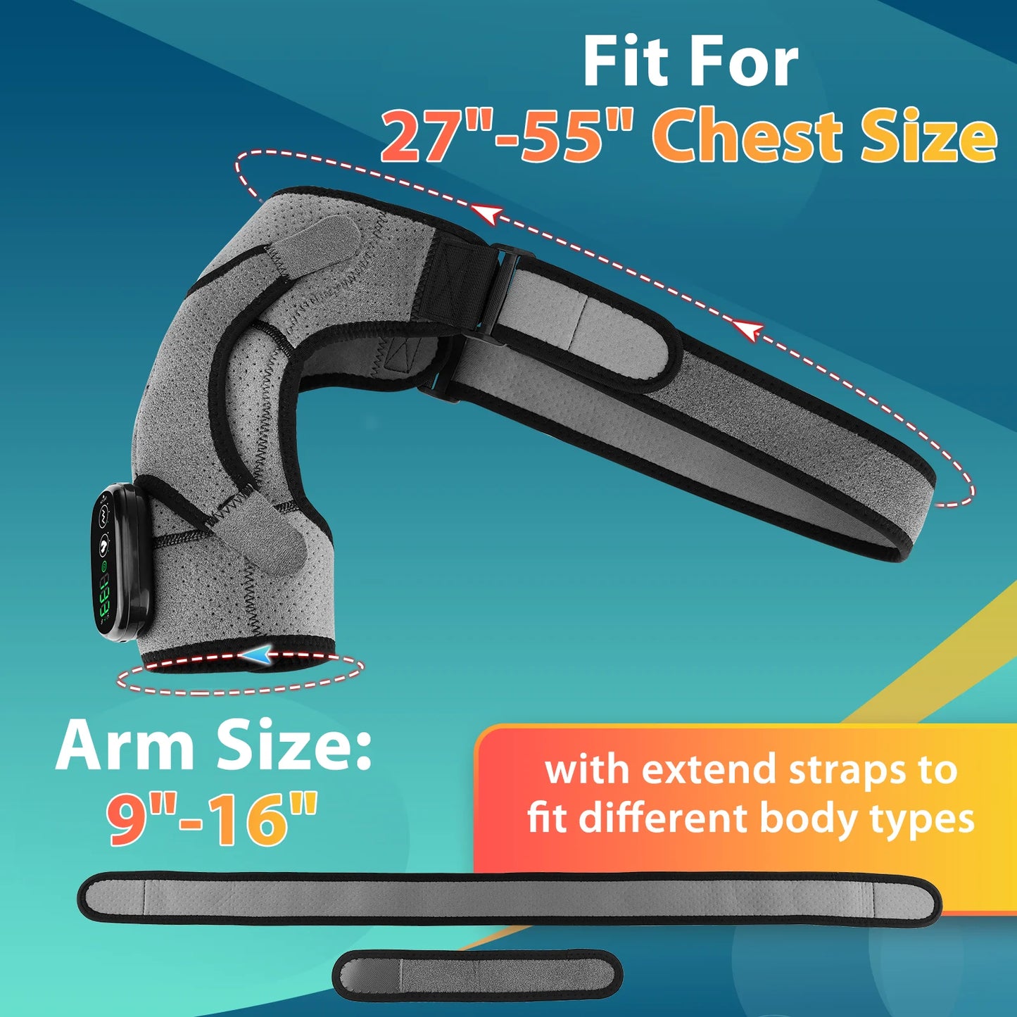 Electric Heating Shoulder & Knee Brace with Vibration & LED Display