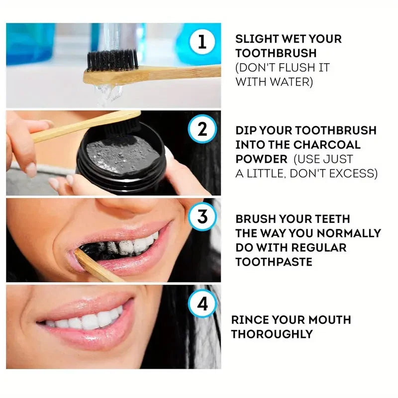 Bamboo Charcoal Teeth Whitening Powder for Daily Use